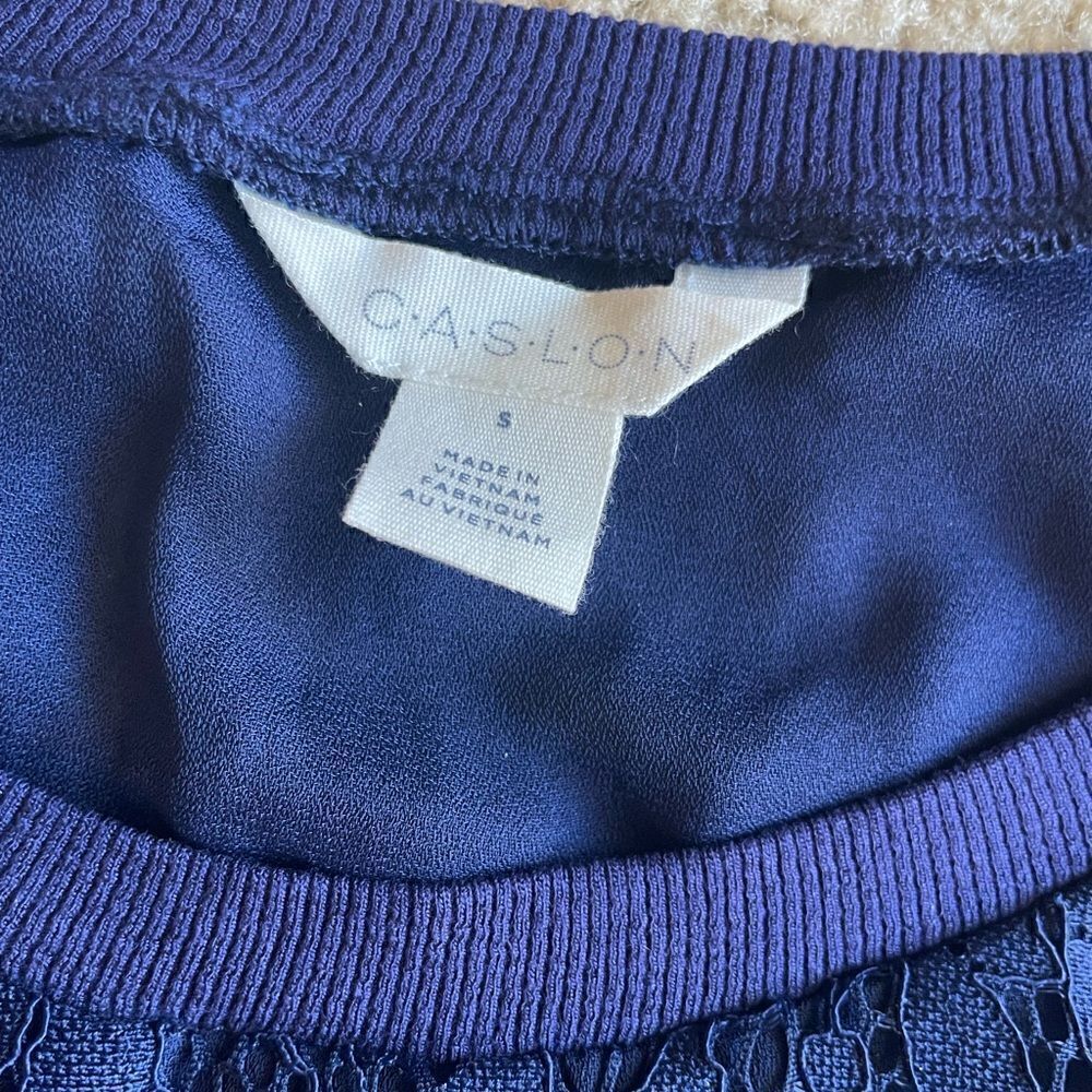 CASLON SLEEVELESS LACE TOP Size S - Picture 3 of 7